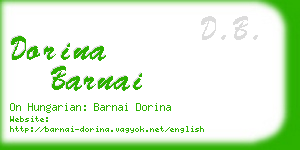 dorina barnai business card